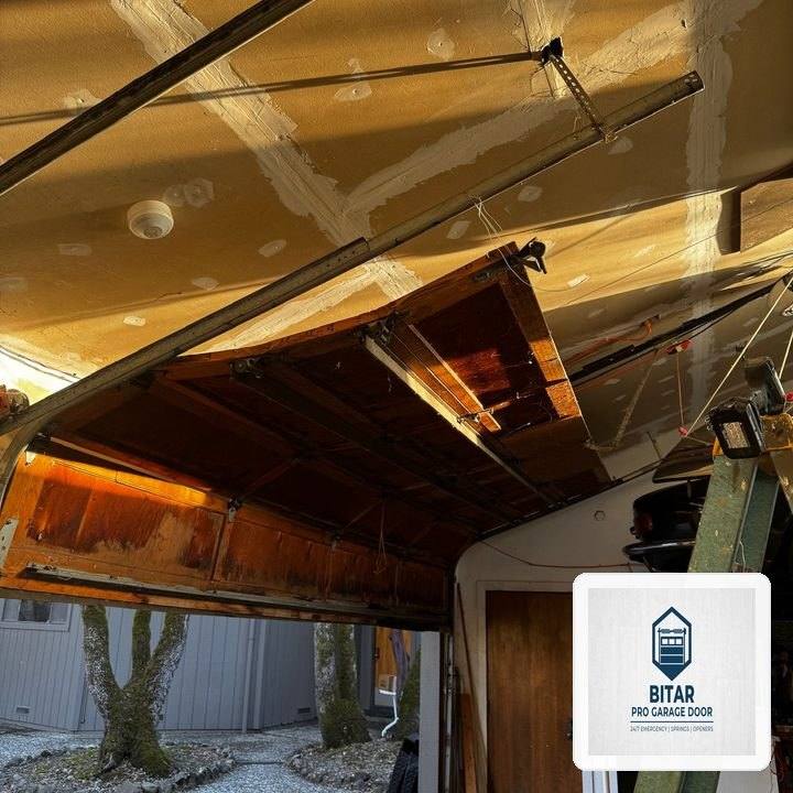 Off-Track Garage Door Emergency Realignment & Laser Calibration in University Place, WA