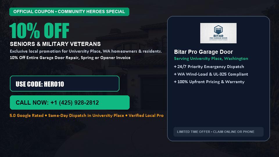 Bitar Pro Garage Door 10% OFF Seniors & Military Veterans